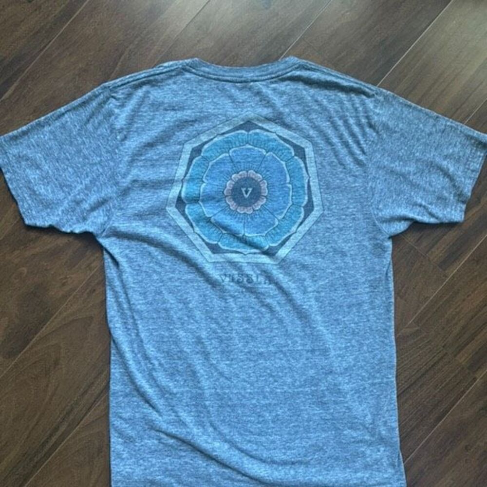 Vissla S grey heather short sleeve tee shirt